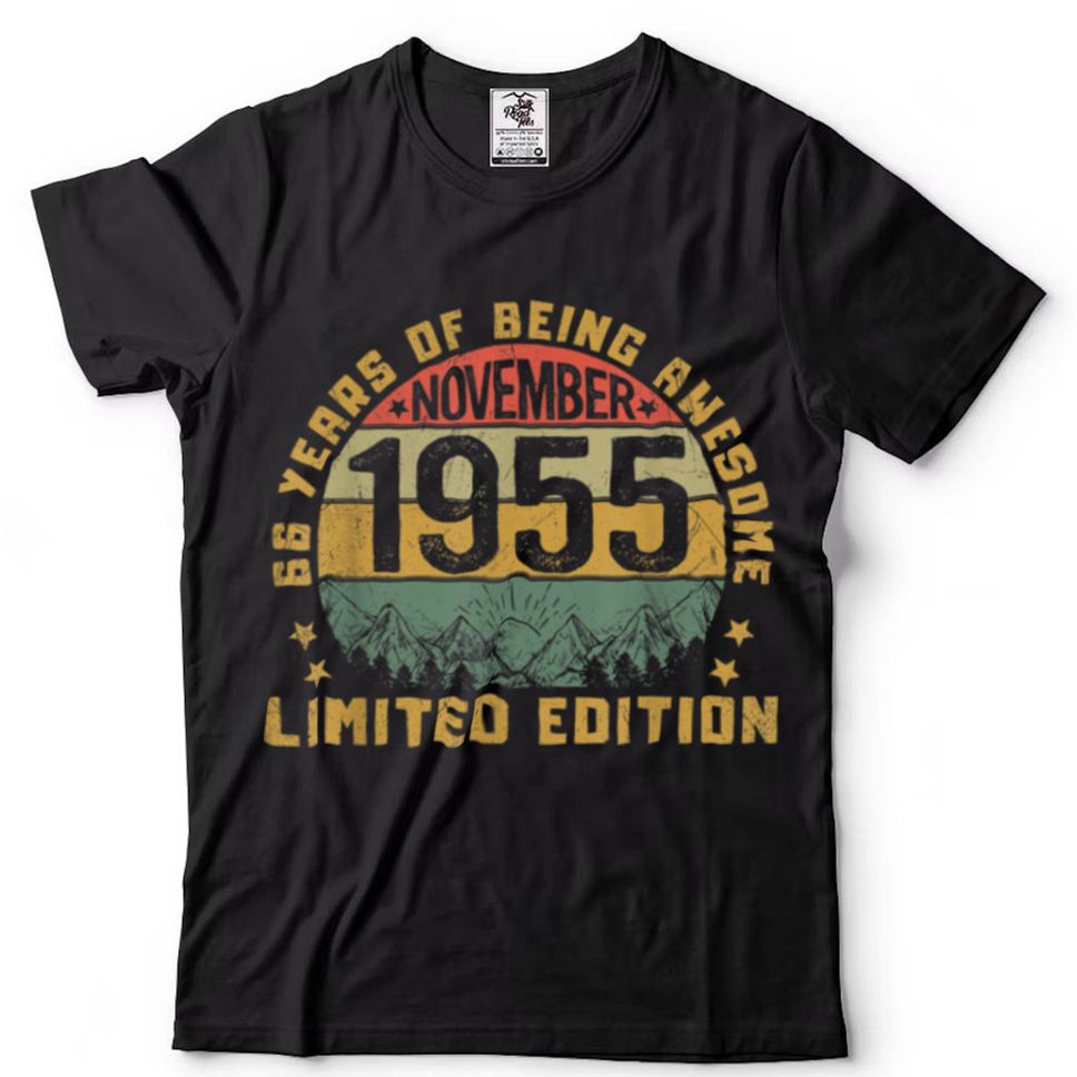 Born In November 1955 66 Yrs Tee Vintage 66th Birthday Gift T Shirt
