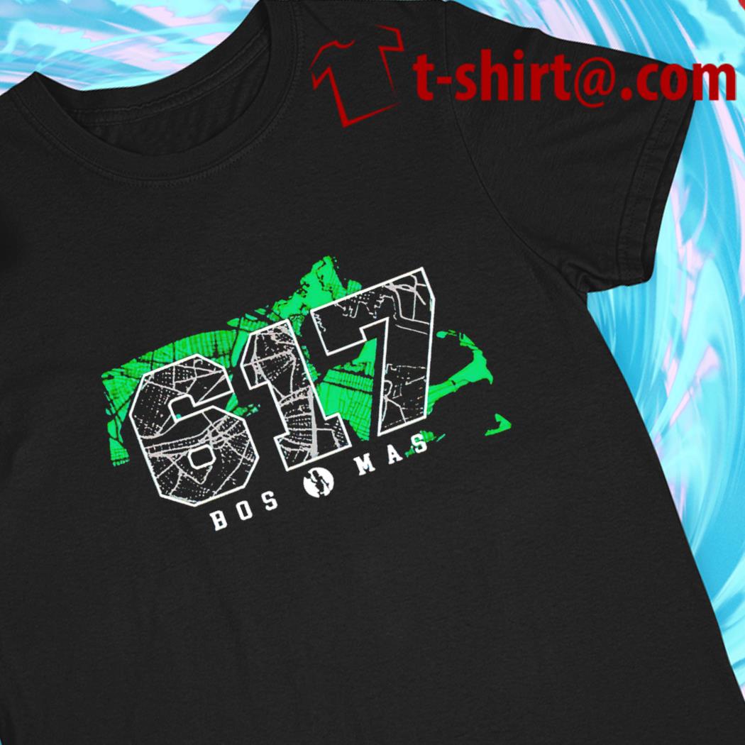 Boston Celtics 617 Bos Mas logo 2022 T-shirt