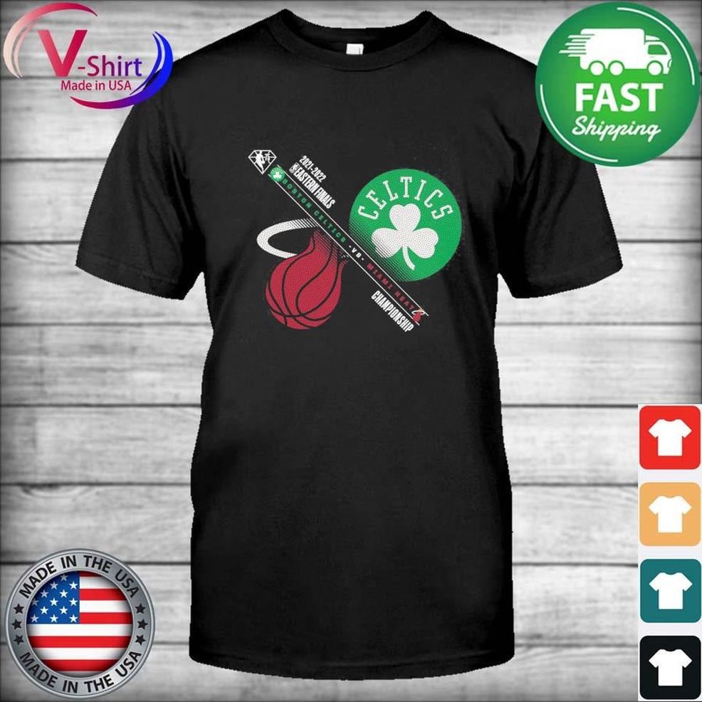 Boston Celtics Vs Miami Heat 2022 Nba Playoffs Eastern Conference Finals Matchup Dual Purpose T Shirt