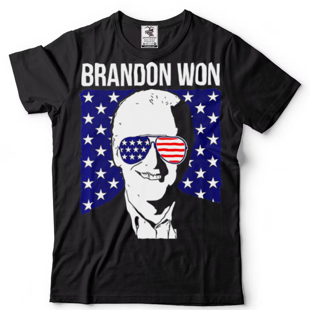 Brandon Won Pro Biden Usa Flag Sunglasses T Shirt