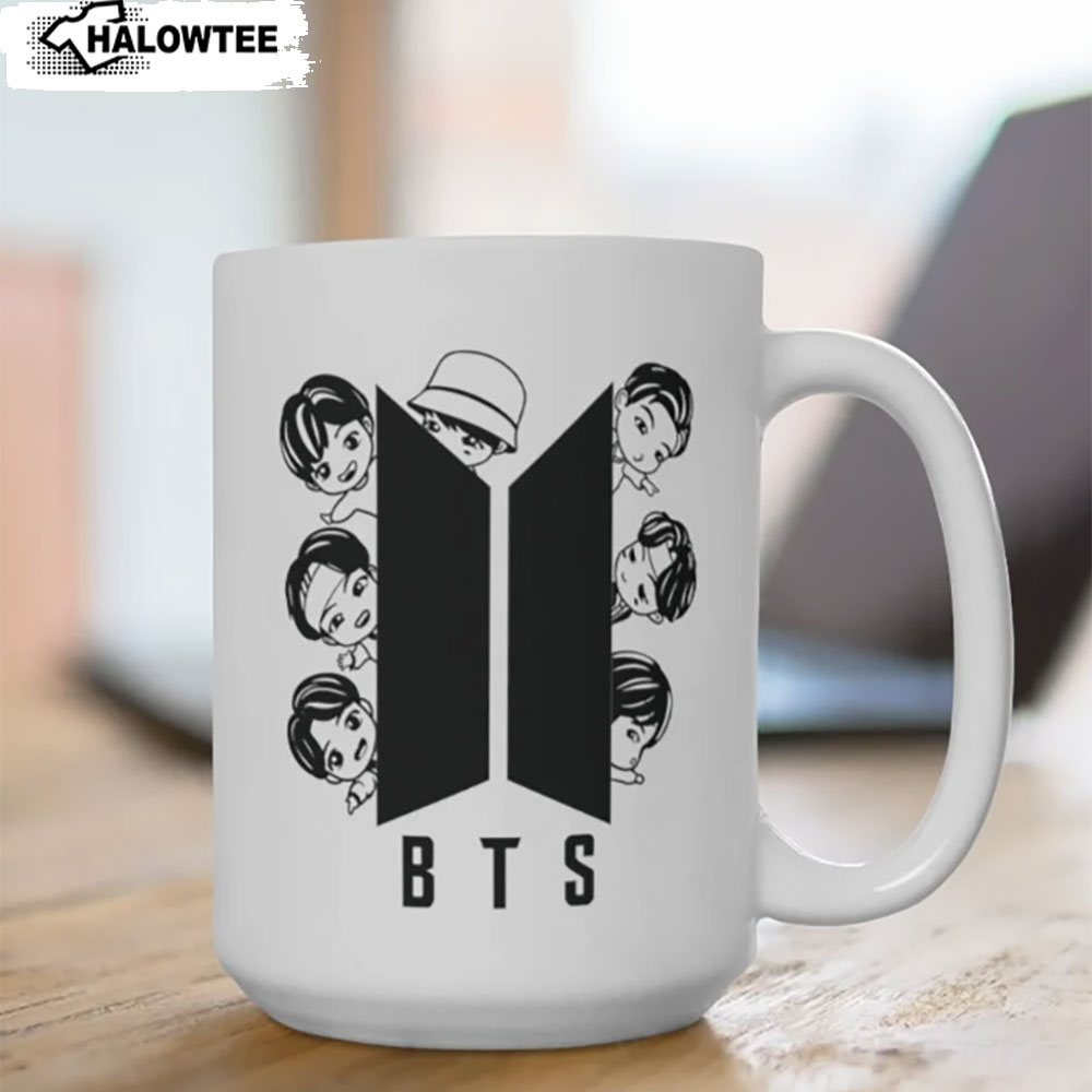 BTS Cartoon Character ARMY Mug BTS Mug Love Yourself Heart BTS Bangtan Fan  Gift