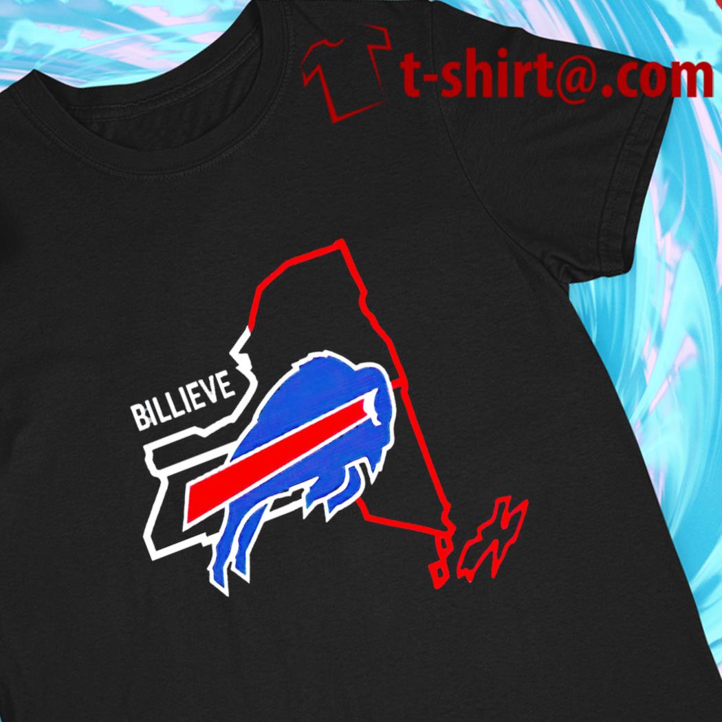 Buffalo Bills Billieve Map logo 2022 T-shirt