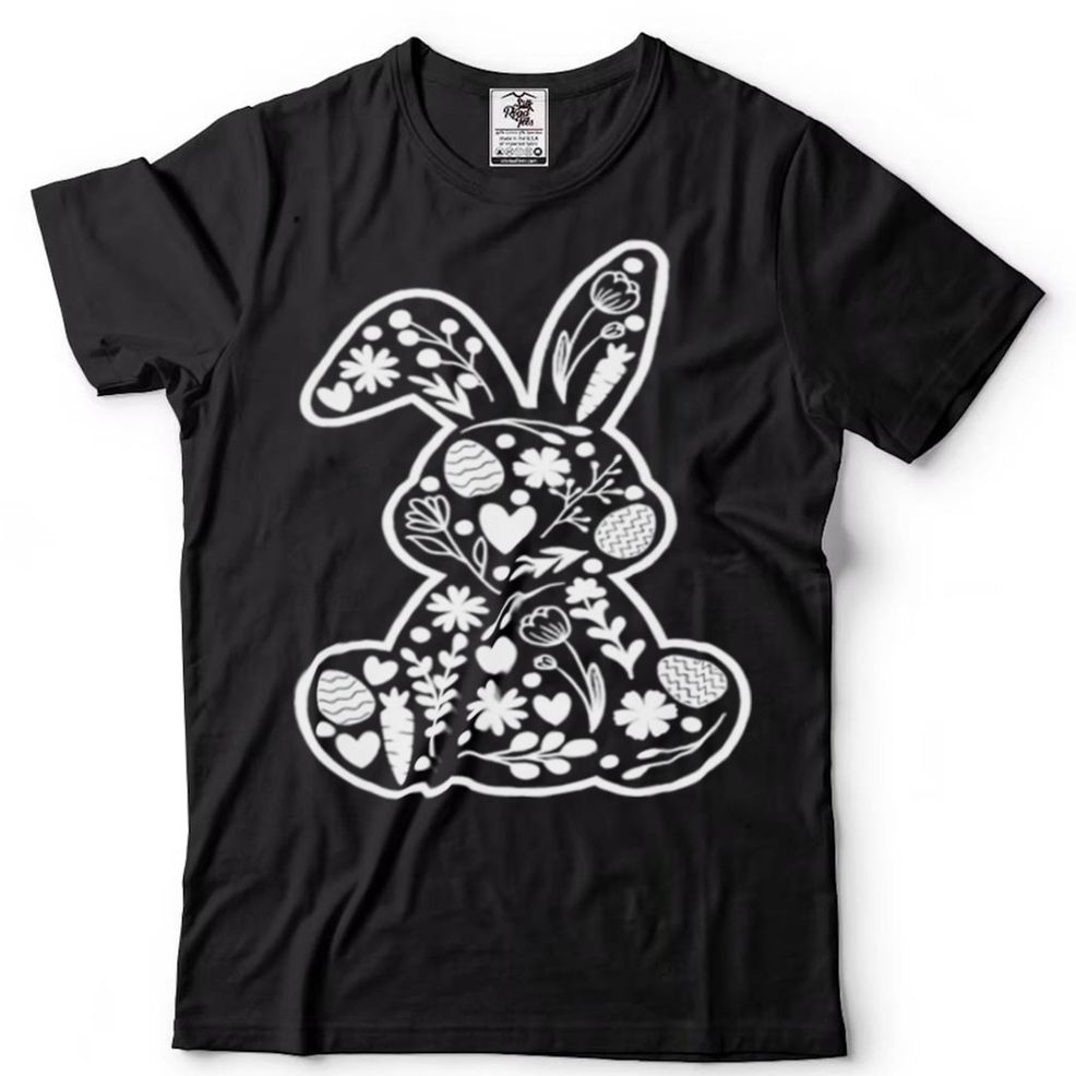 Bunny Rabbit Easter Eggs Floral Happy Easter Day 2022 Shirt