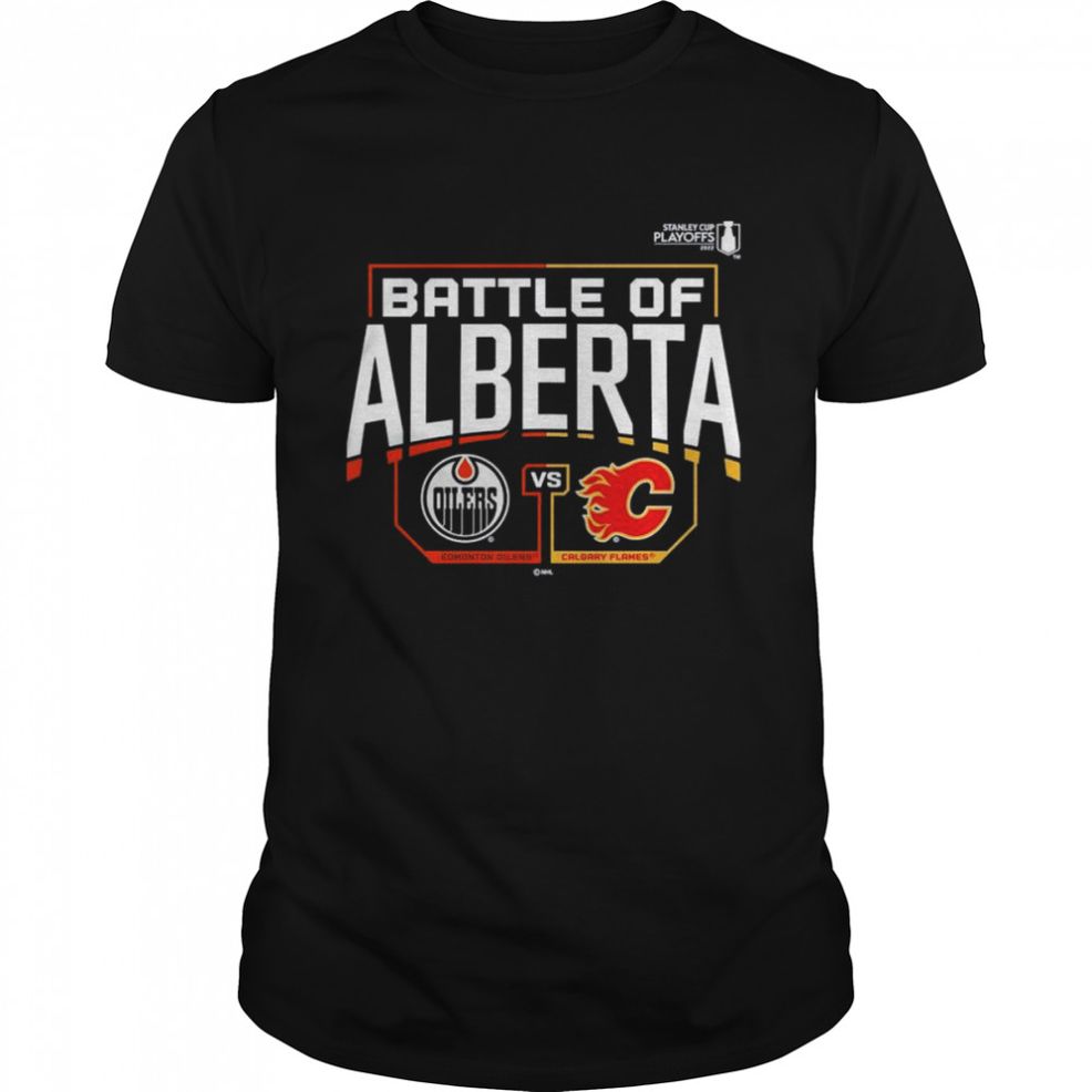 Calgary Flames Vs Edmonton Oilers 2022 Stanley Cup Playoffs Battle Of Alberta T Shirt