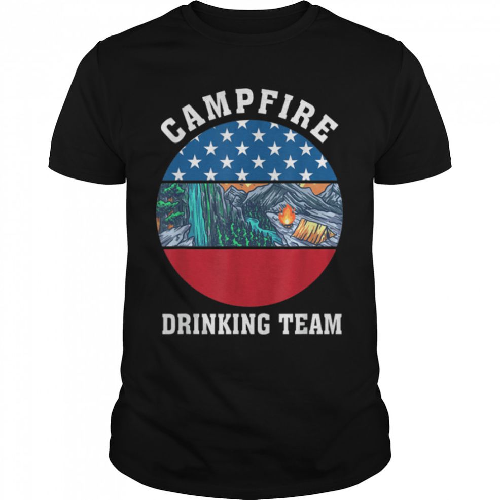 Campfire Drinking Team 4th Of July Camping T Shirt B09ZF5WHN4