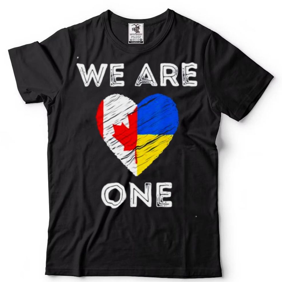 Canada Supports Ukraine We Are One Love Heart Flag Shirt