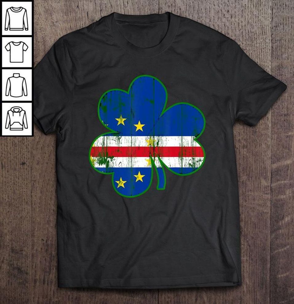 Cape Verdean Flag Irish Shamrock Shirt St Patricks Day Tee T Shirt