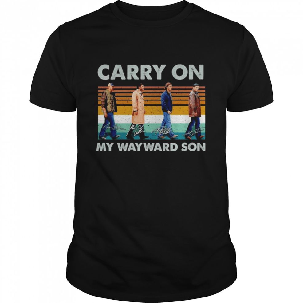 Carry On My Wayward Son Signatures Vintage Shirt
