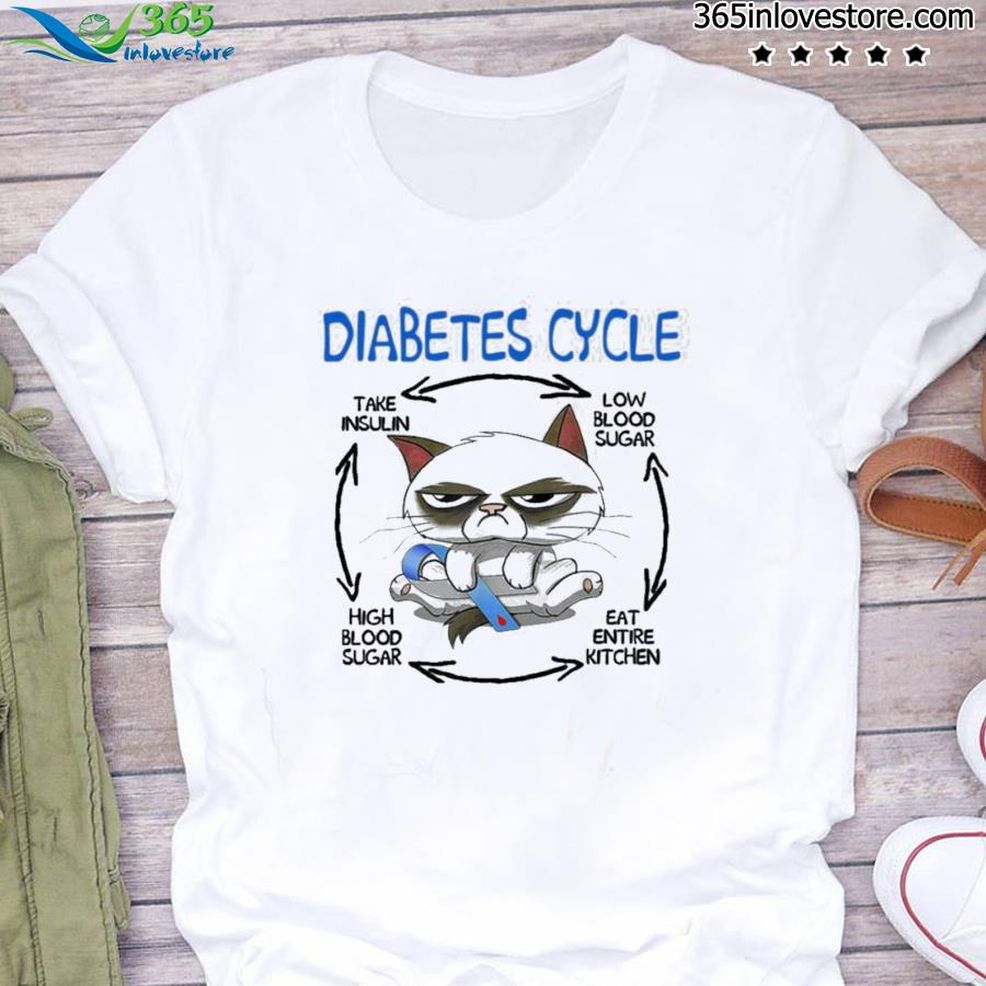 Cat Diabetes Cycle Tee Shirt
