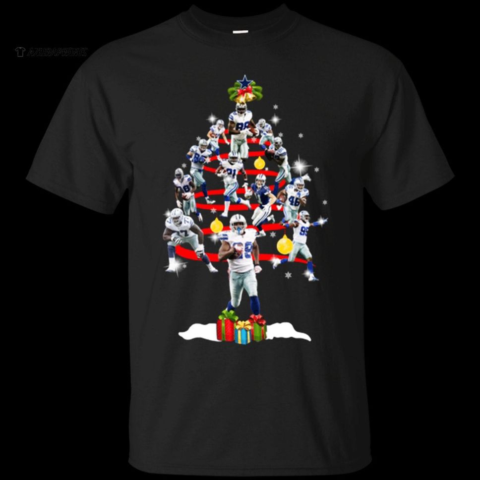 Check Out This Awesome Dallas Cowboys Players Christmas Tree G200 Gildan Ultra Cotton T Shirt