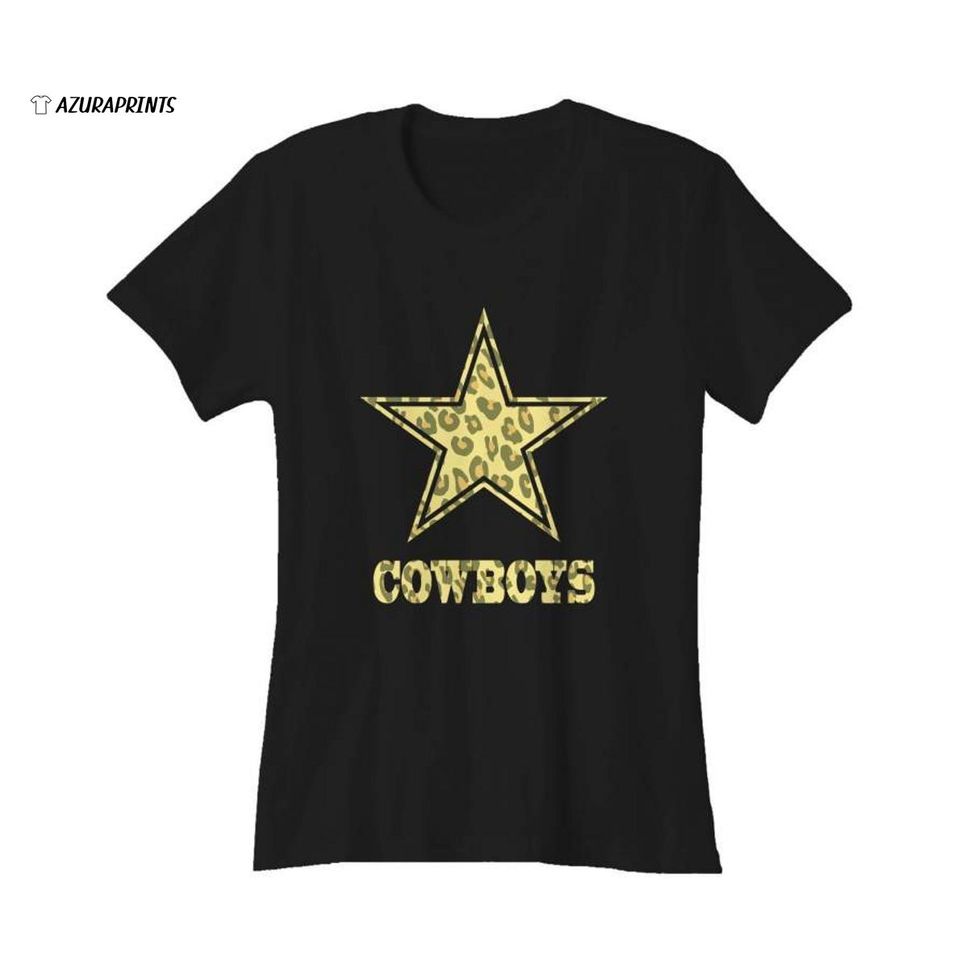 Cheetah Dallas Cowboys Leopard Baseball Star Print Love Deep In The Heart Texas Women S T Shirt