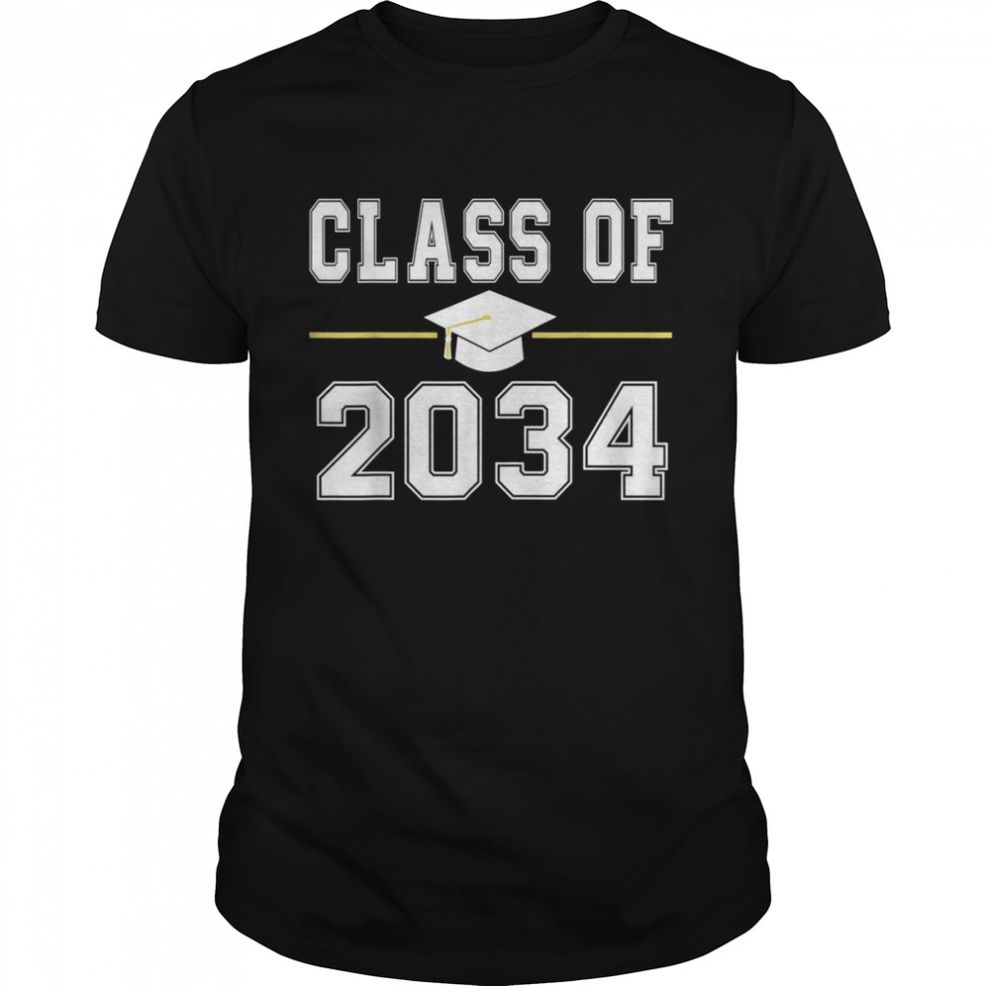 Class Of 2034 Grow With Me Graduation First Day Of School Shirt