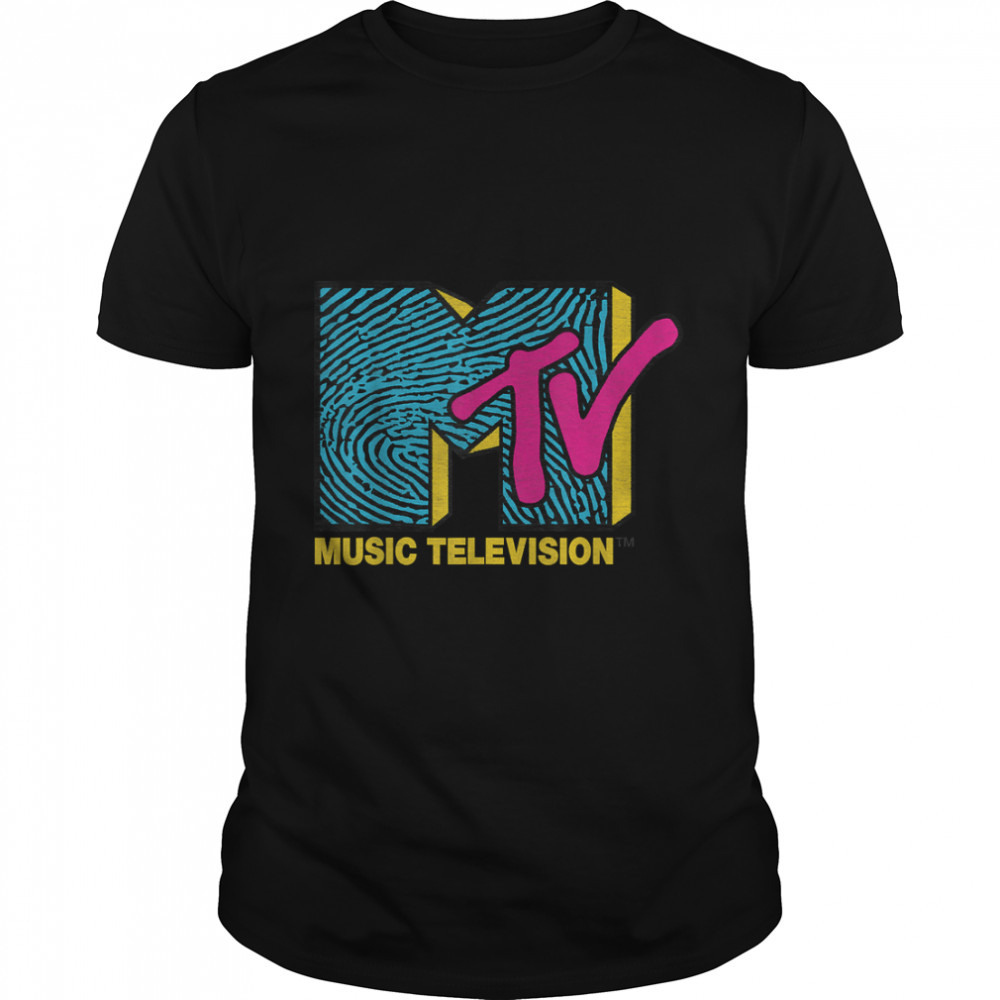 Classic MTV Logo Finger Print Design T- Shirts T-Shirt