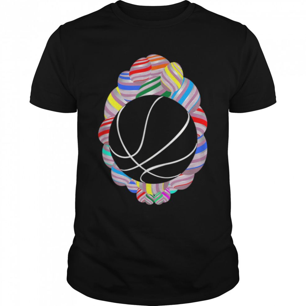 Colorful Basketball Eggs Easter Day Happy Easter Sunday T Shirt B09W95FB1F
