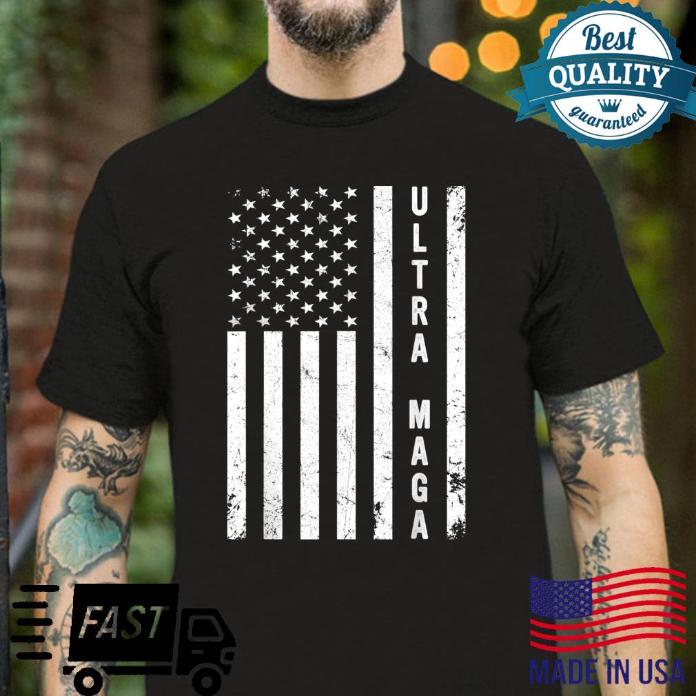 Cool Going Out Made In USA Black American Flag Ultra Maga Shirt