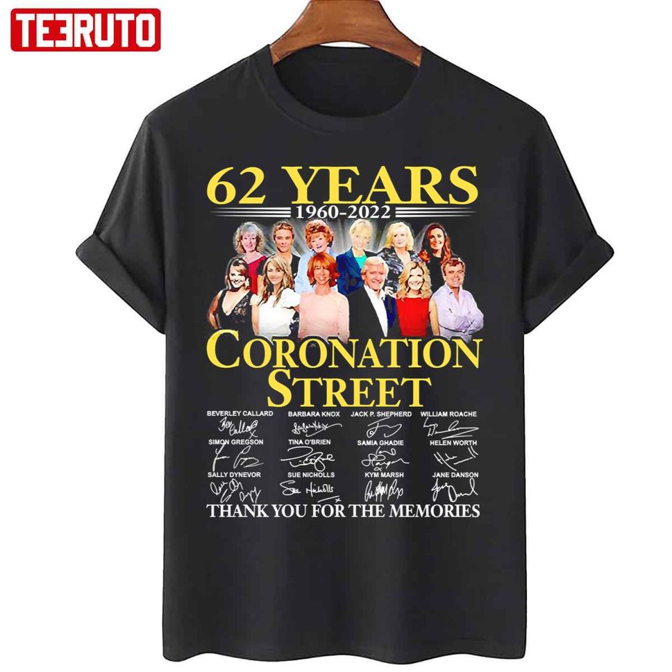 Coronation Street 62 Years Signatures 2022 Unisex T Shirt