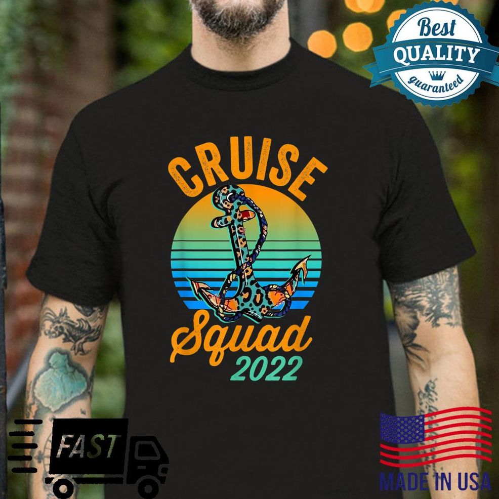 Cruise Squad 2022 Shirt Cowhide Leopard Anchor Cruising Fans Shirt