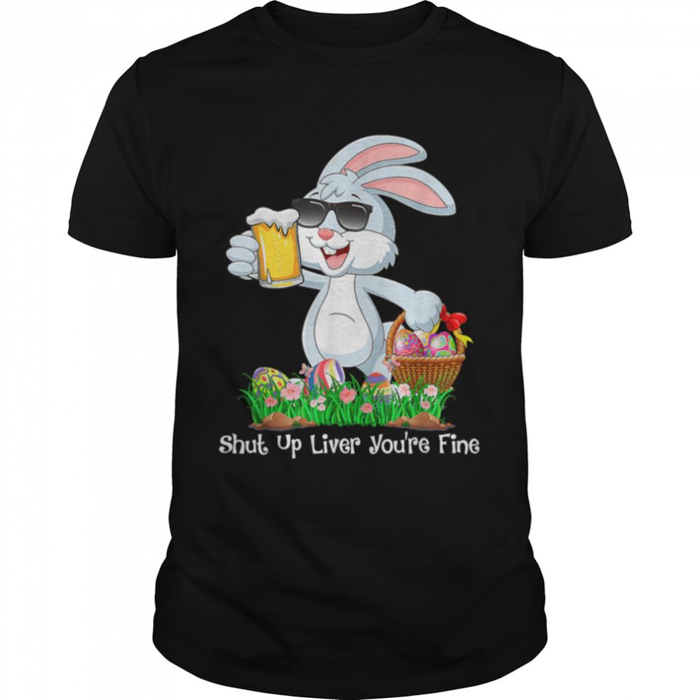 Cute Rabbit Face With Sunglasses Easter Day T Shirt B09W91CZVY