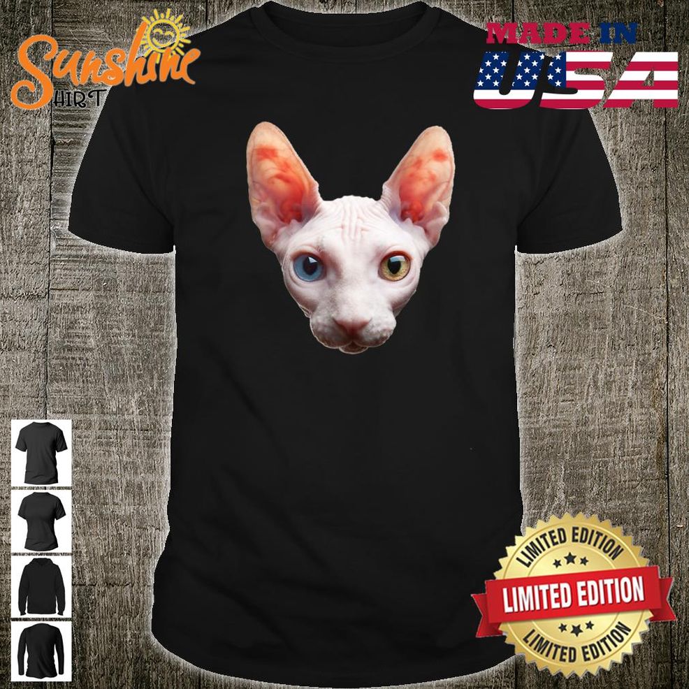 Cute Sphynx Cat Shirt Colorful Cat Eyes Exotic Animal Shirt