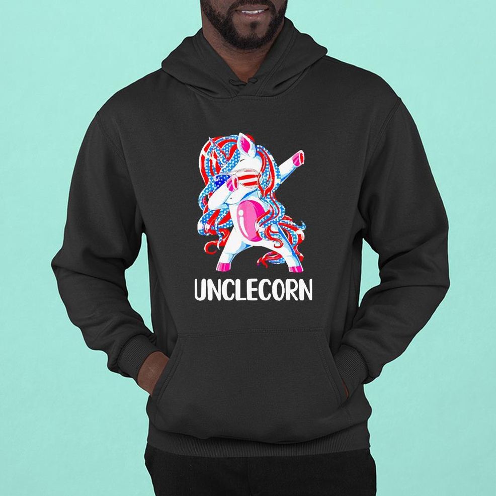 Dabbing Unicorn Unclecorn 4th Of July Fathers Day Shirt