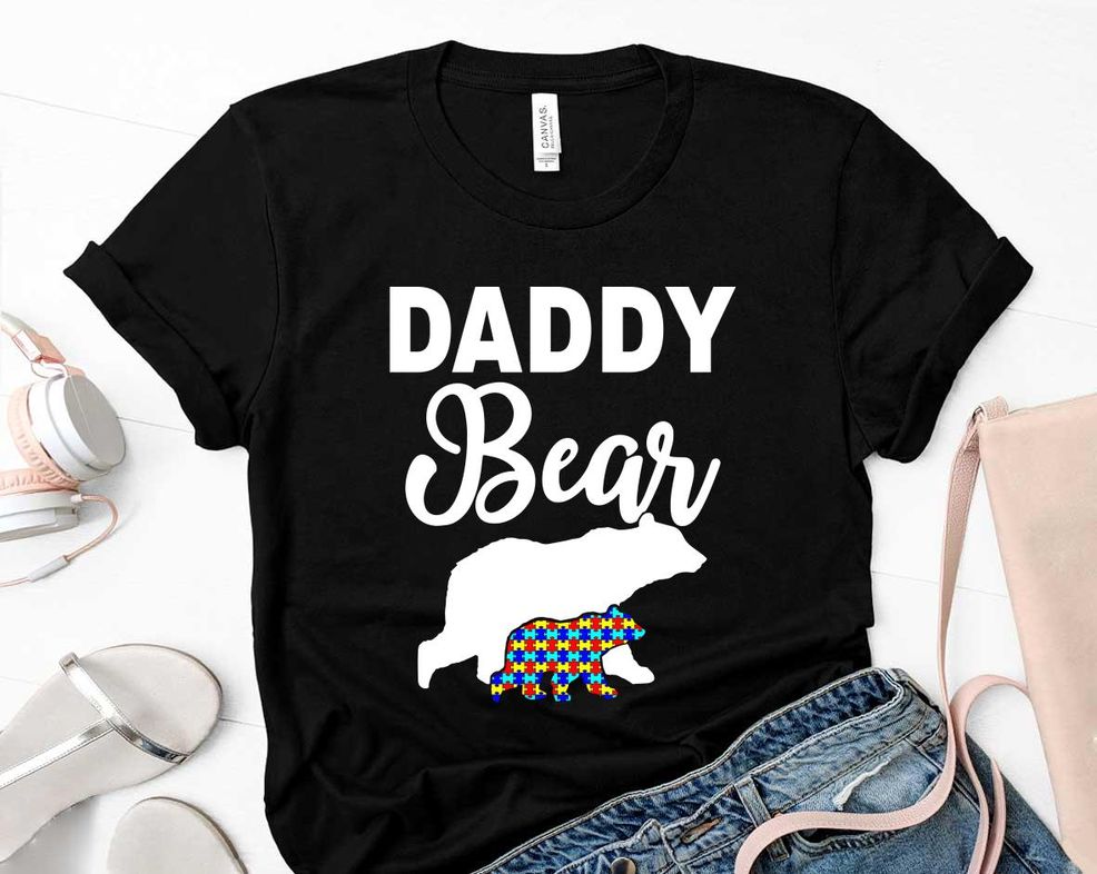 Daddy Bear Autism Awareness Gift For Proud Autism Father B085FLLL6W Shirt