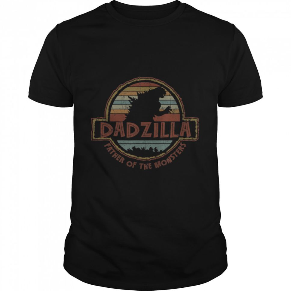 Dadzilla Father Of The Monsters Retro Vintage Sunset T Shirt B09W8X55M4