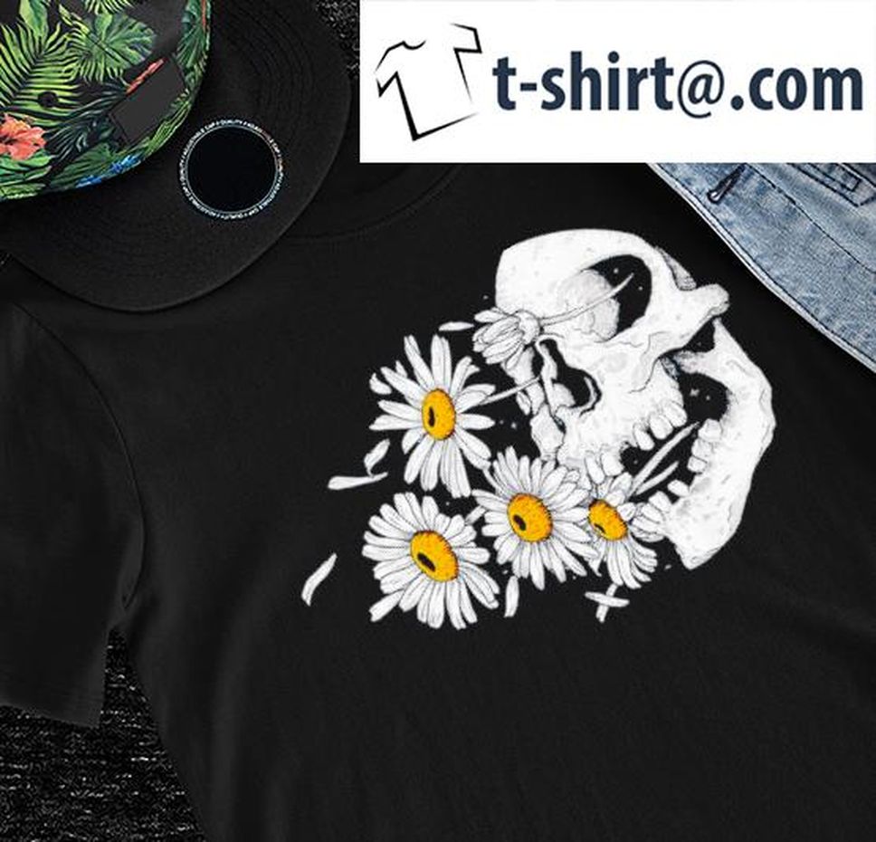 Daisy Skull Flower Skull Tree Hippie Shirt