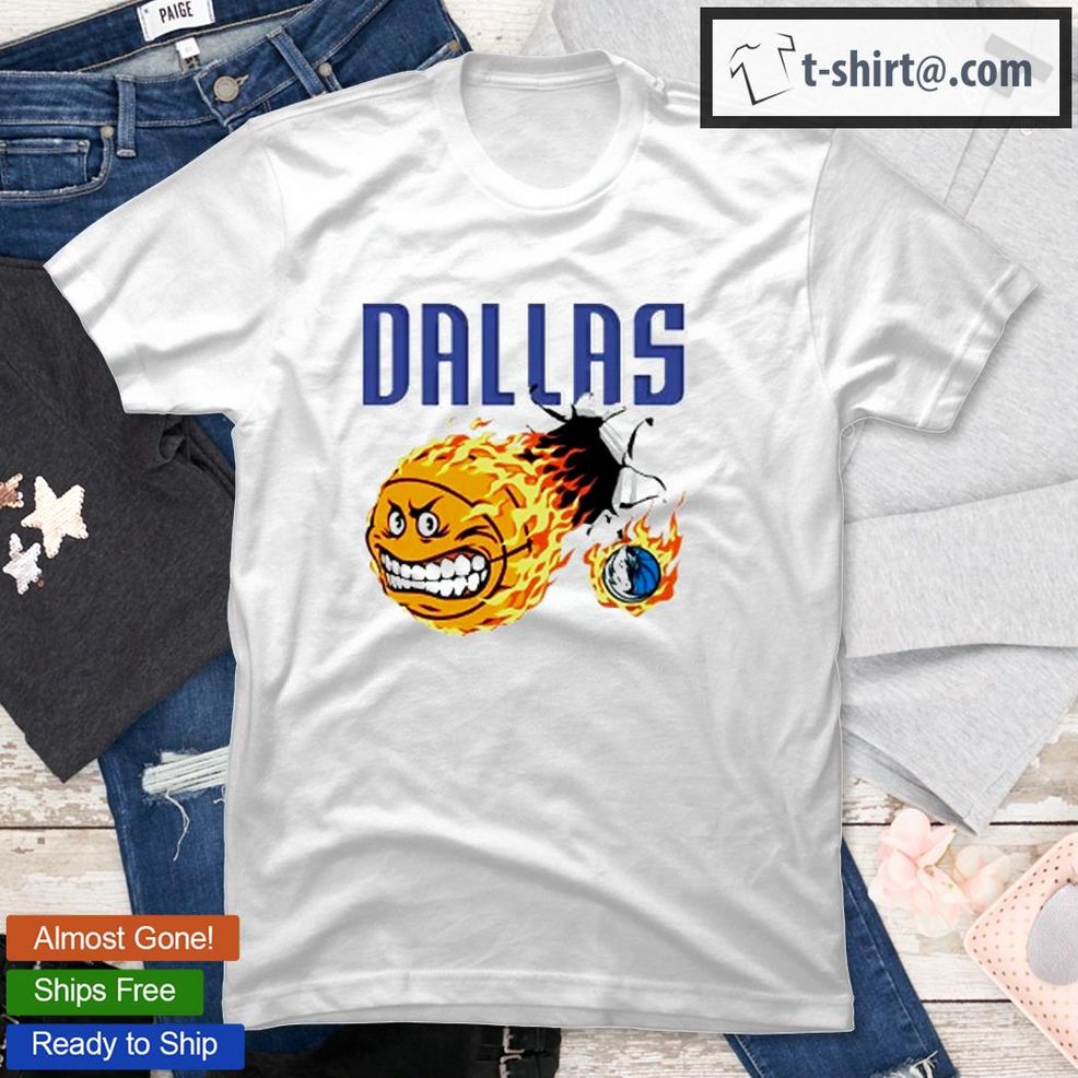 Dallas Mavericks Essential Cartoon Ball T Shirt
