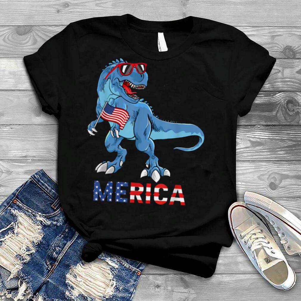 Dinosaur 4th of July Boys Men Merica T Rex Independence T Shirt B0B2JQGSDJ