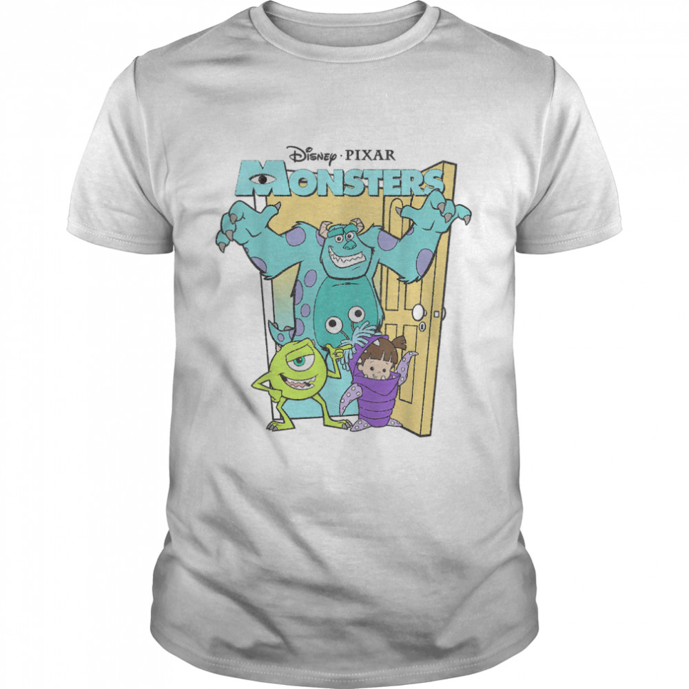 Disney Pixar Monsters Inc. Mike Sully Boo Group Poster T-Shirt