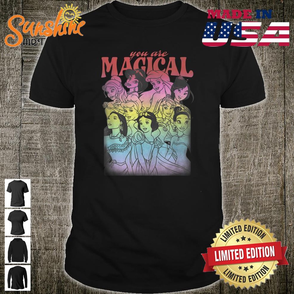 Disney Princesses Group Rainbow Gradient You Are Magical Shirt