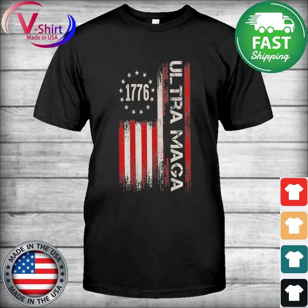 Donald Trump Maga Ultra Superior Ultra Maga 1776 USA Flag T Shirt