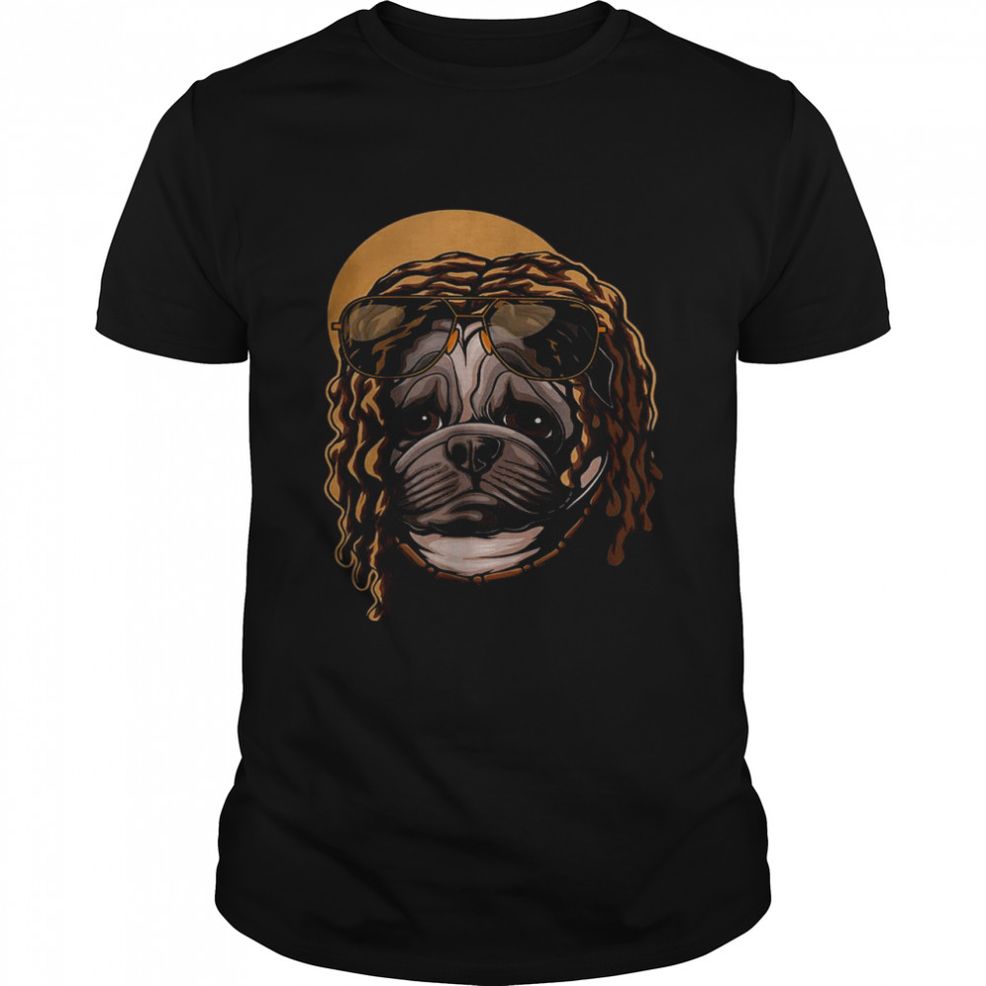Dreadlocks Style Pug Dogs Hair Vector T Shirt