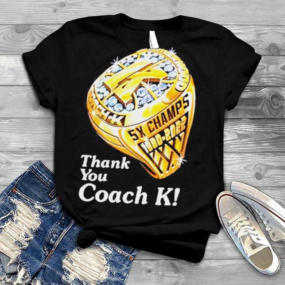 Duke Blue Devils Thank You Coach K Ring Shirt