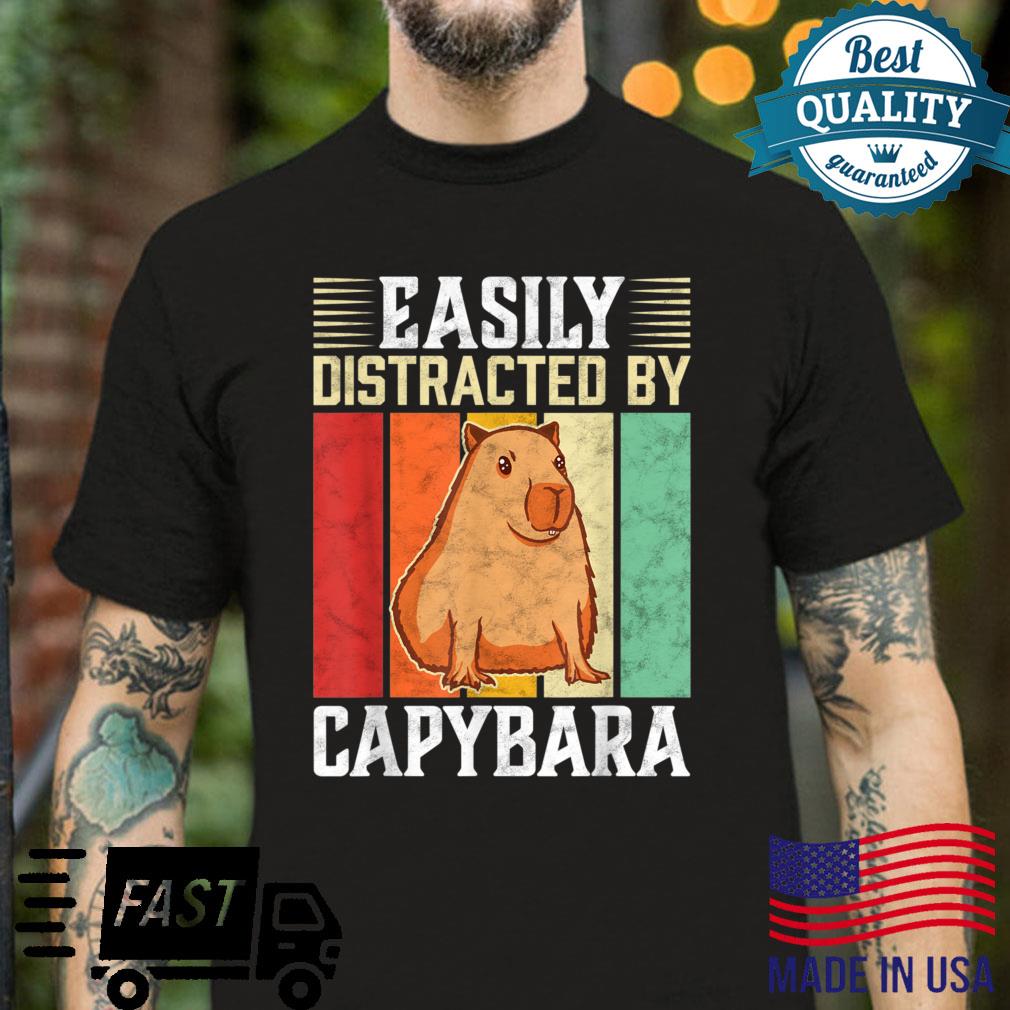 Easily Distracted By Capybara Animal Rodent Shirt