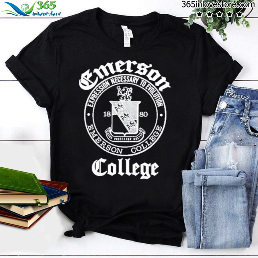 Emerson college logo shirt