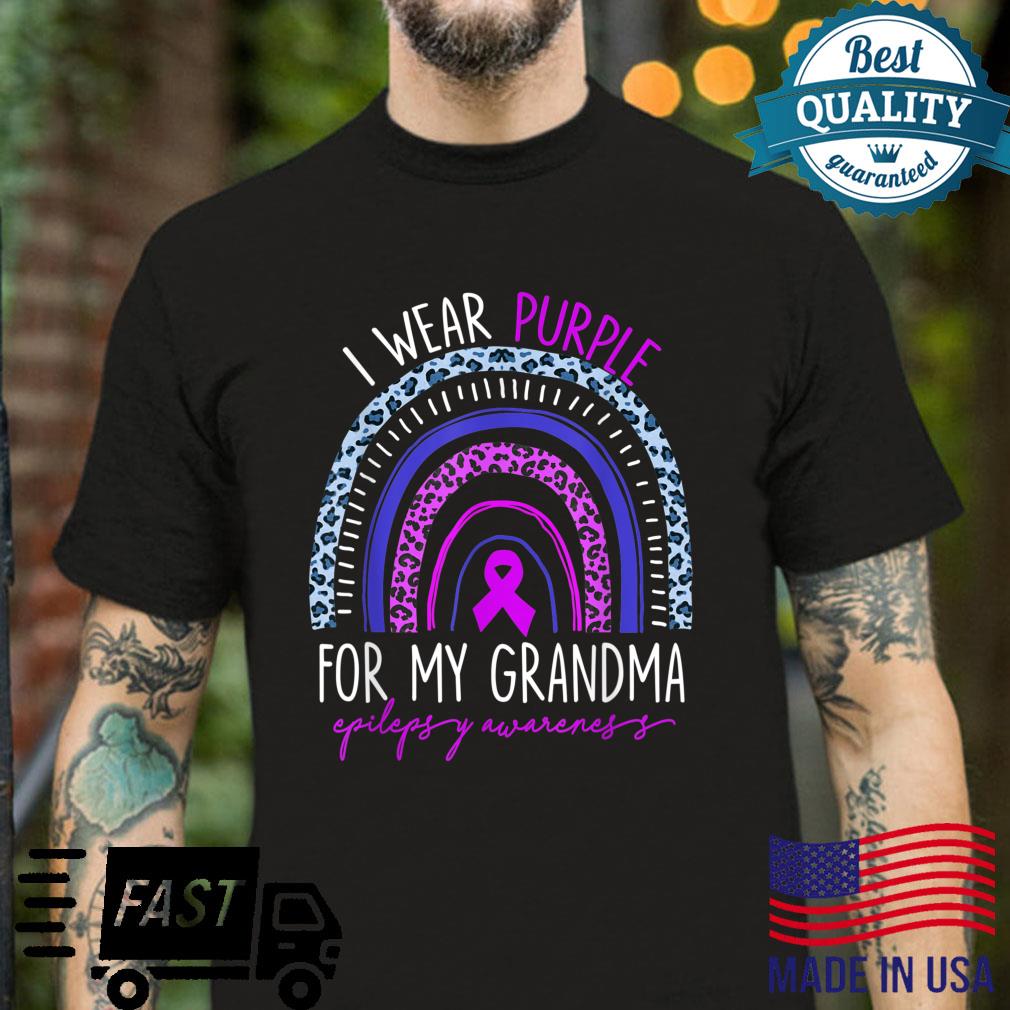 Epilepsy I Wear Purple For My Grandma Rainbow Mother’s Day Shirt
