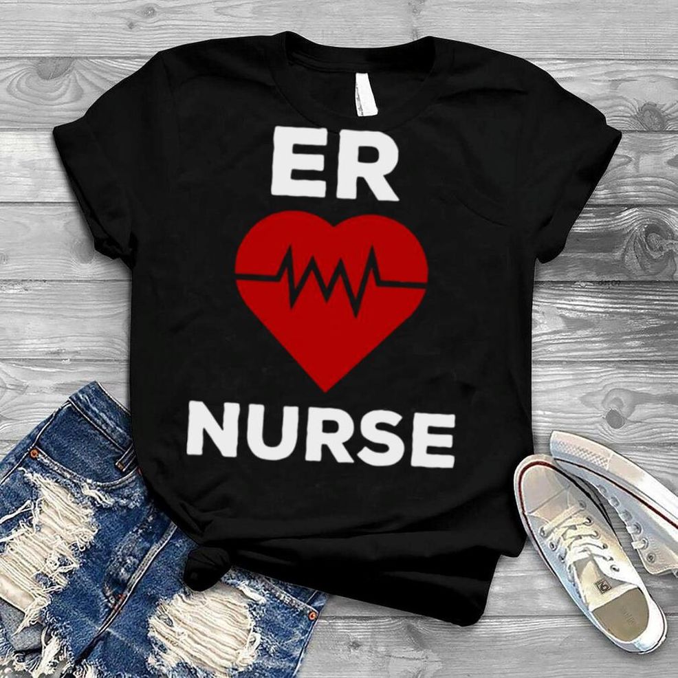 ER Nurse Emergency Room Nurse Heartbeat Nursing Langarmshirt Shirt