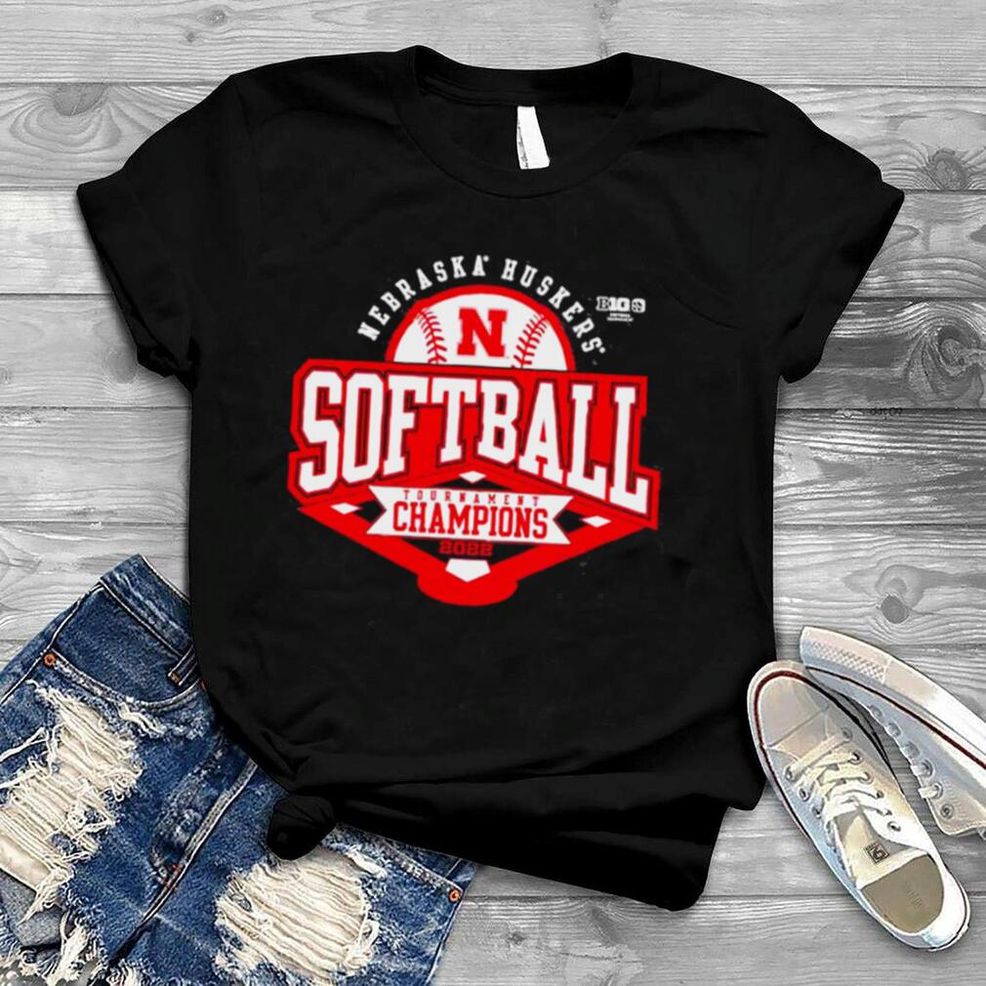 Fanatics Branded Heathered Charcoal Nebraska Huskers 2022 Big Ten Softball Conference Tournament Champions T Shirt