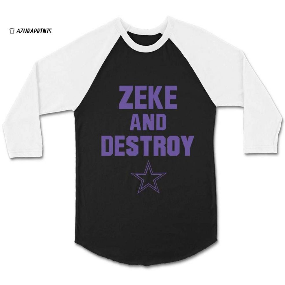Feed The Zeke Ezekiel Elliott Dallas Cowboys Football Team Funny Humor CPY Unisex 3 4 Sleeve Baseball Tee T Shirt