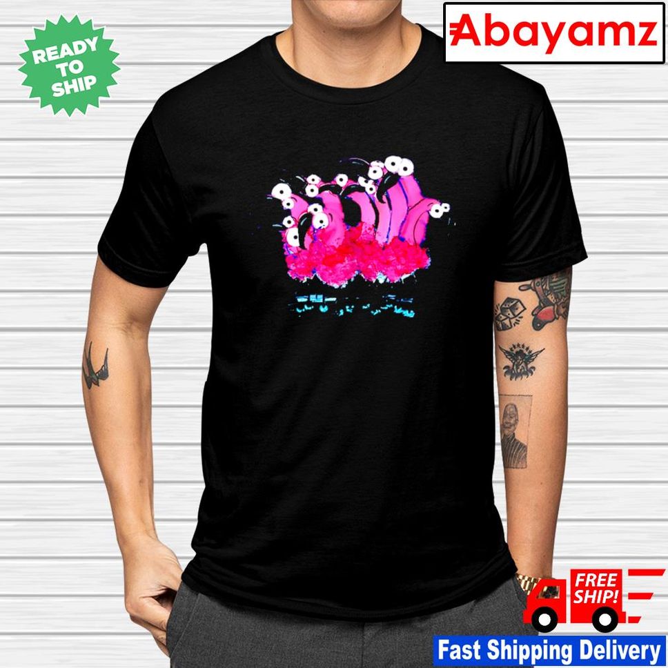 Flamingos Ladies In Wading Shirt