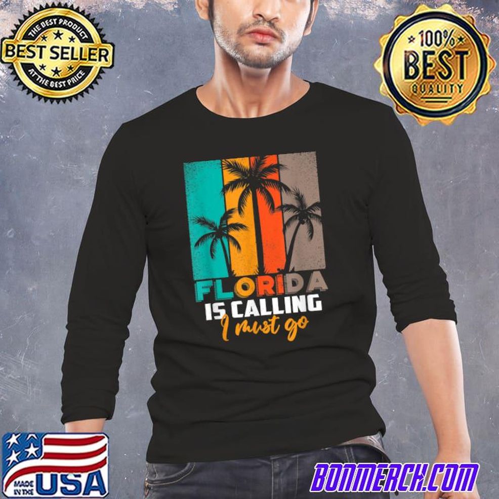 Florida Is Calling I Must Go Florida Summer Vacation Beach T Shirt