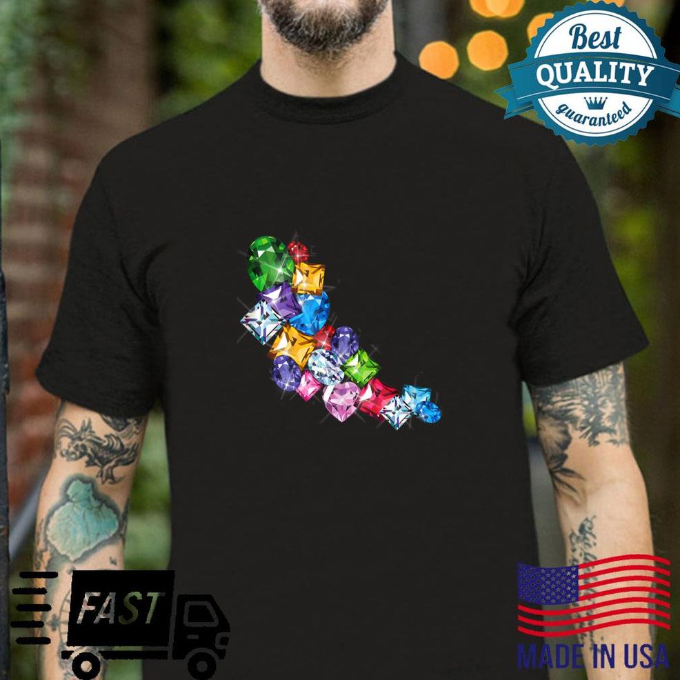 Fun Colorful Gem Stones Novelty Shirt