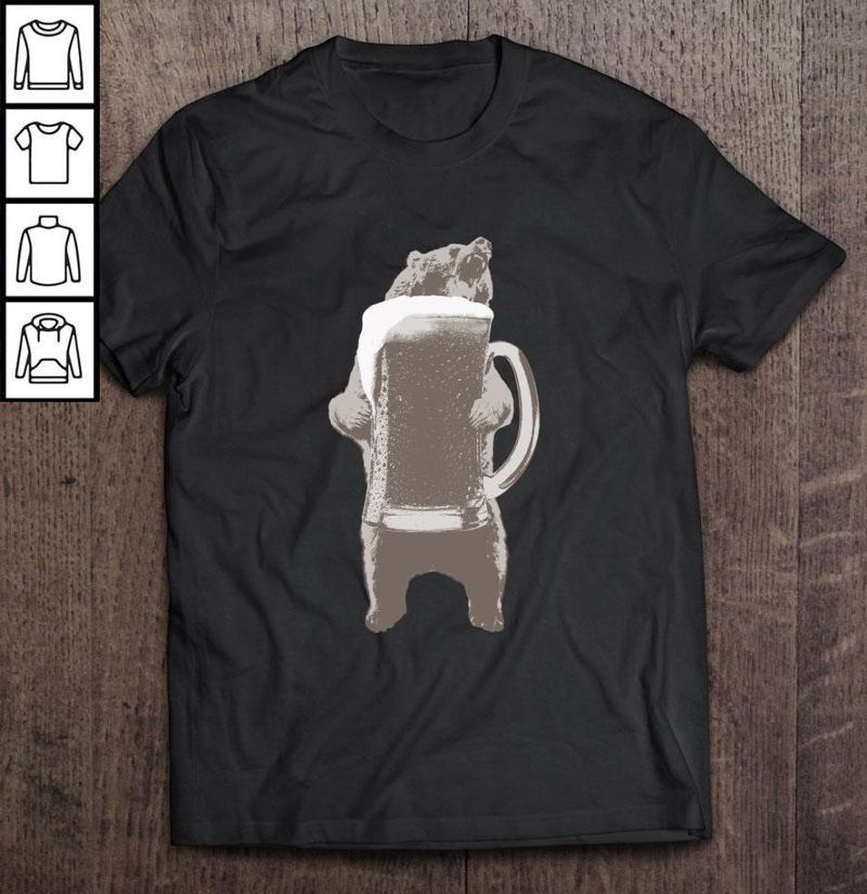 Funny Grizzly Bear & Giant Beer Classic TShirt
