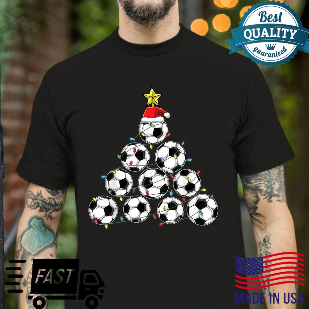 Funny Soccer Player Team Christmas Tree Boys Cute Shirt
