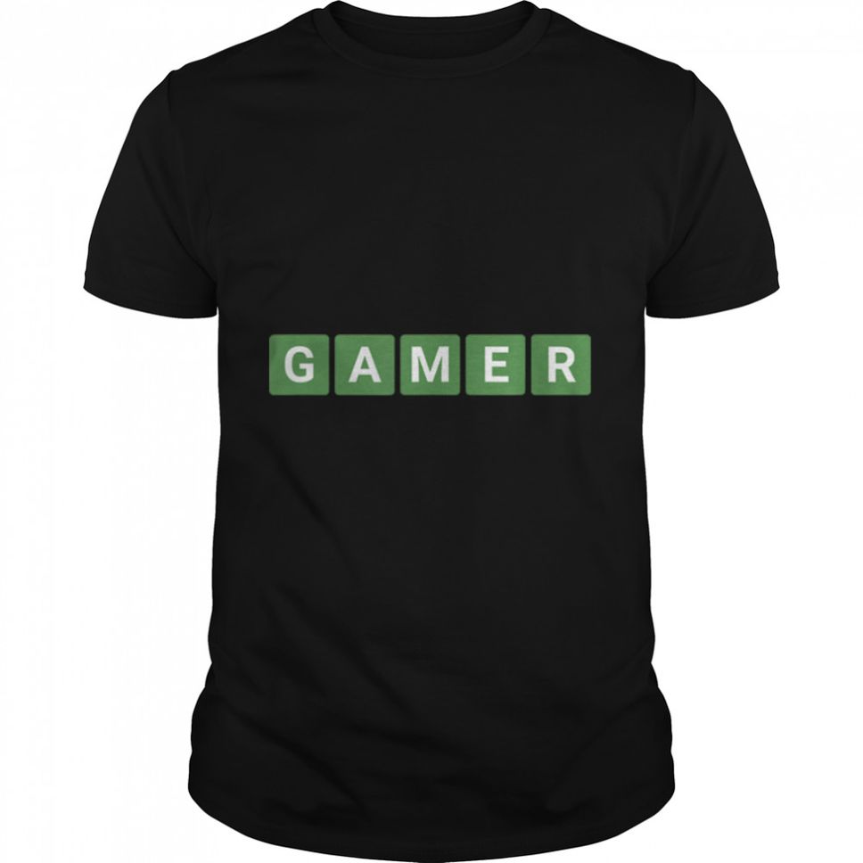 GAMER Daily Word Puzzle Guessing Game T Shirt B09W8TTSDR