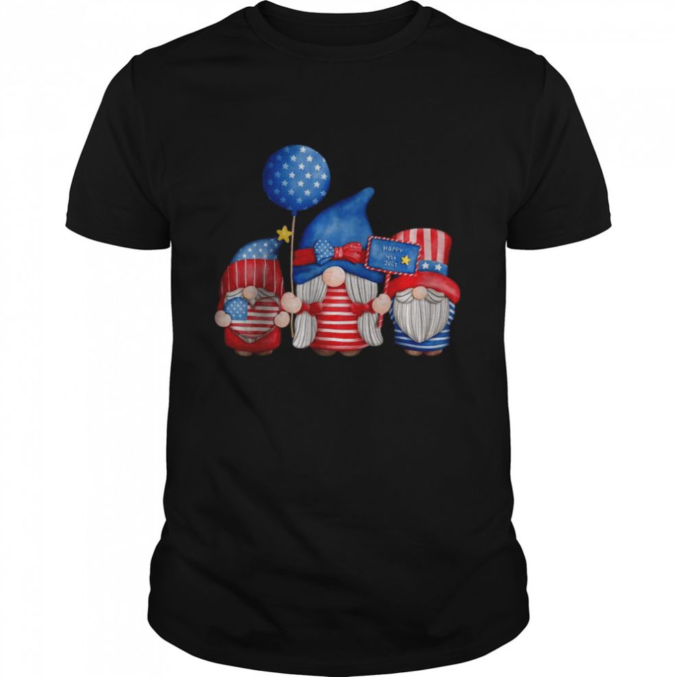 Gnome 4th Of July American Flag God Bless America T Shirt