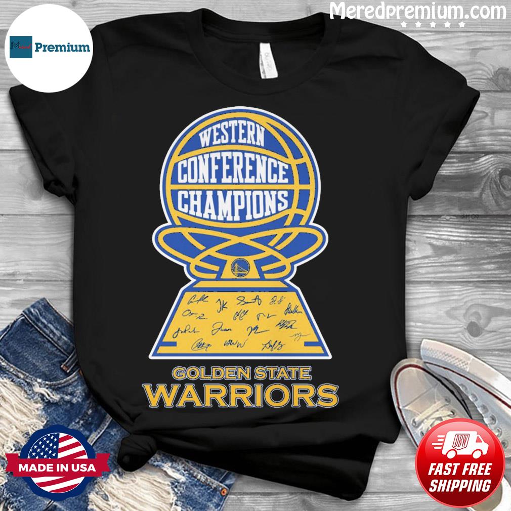 Golden State Warriors Western Conference 2022 Champions Signatures Shirt