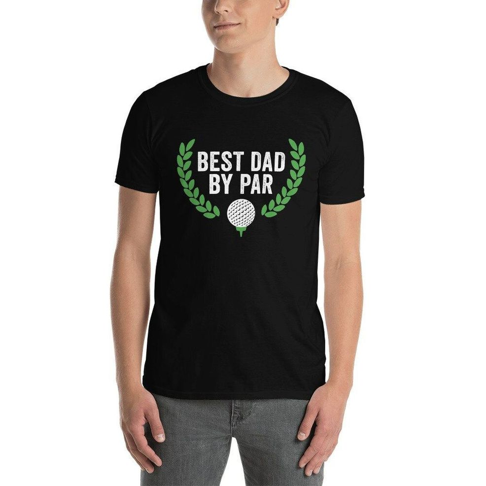 Golfing Best Dad By Par Funny Golf Joke Fathers Day Gift T Shirt