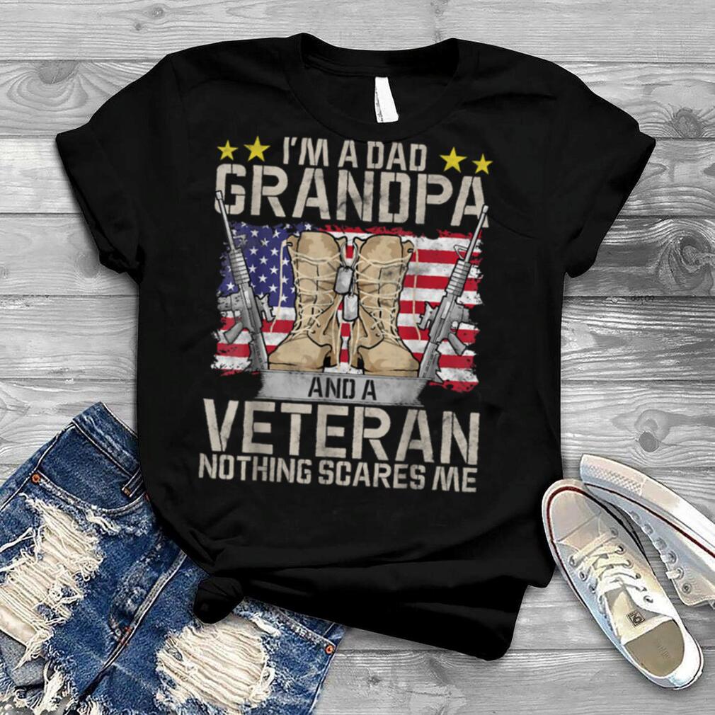 Grandpa For Men Fathers Day I’m A Dad Grandpa Veteran T Shirt